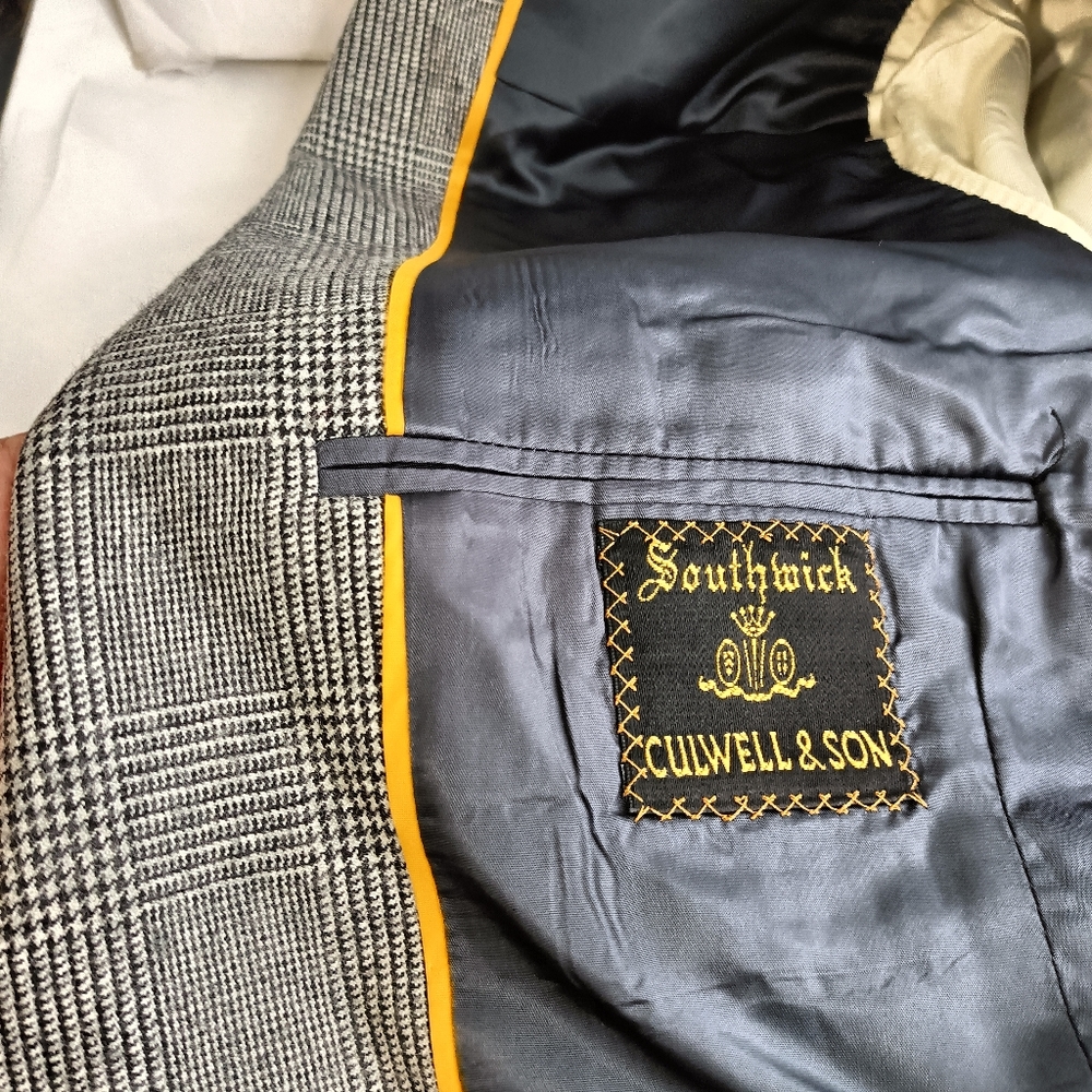 Southwick Glen plaid 2 piece  luxury unconstructed mens  Suit 40L x34